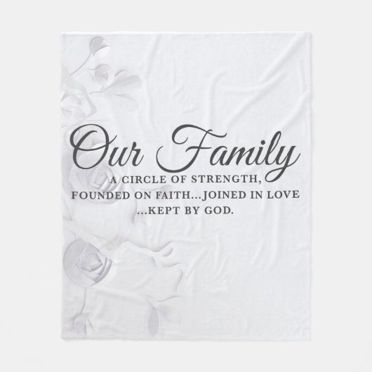 私たちの家族 フリースブランケット (正面)