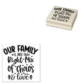 私たちの家族：完璧な混沌と愛のブレンド ラバースタンプ (押印)