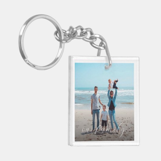 私たちの家族 |賛美カスタム2枚の写真 キーホルダー (正面左)