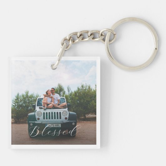 私たちの家族 |賛美カスタム2枚の写真 キーホルダー (裏面)