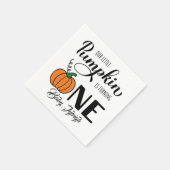 私たちの小さなかぼちゃが1歳の誕生日を迎える スタンダードカクテルナプキン (角)