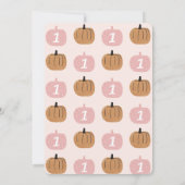 私たちの小さなかぼちゃが1歳の誕生日を迎える 招待状 (裏面)