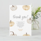 私たちの小さなかぼちゃのキュートボーホー感謝カード 招待状 (スタンド正面)