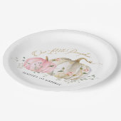 私たちの小さなかぼちゃの女の子1st誕生日 ペーパープレート (アングル)