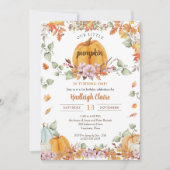 私たちの小さなかぼちゃの最初の誕生日パーティー 招待状 (正面)