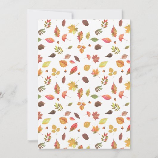 私たちの小さなかぼちゃの最初の誕生日パーティー 招待状 (裏面)