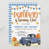 私たちの小さなかぼちゃの誕生日招待状 招待状 (正面/裏面)