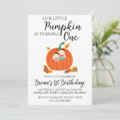 私たちの小さなかぼちゃの誕生日招待状 招待状 (スタンド正面)