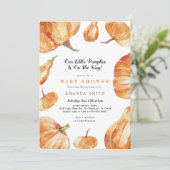 私たちの小さなかぼちゃは赤ちゃんシャワーの途中にある 招待状 (スタンド正面)