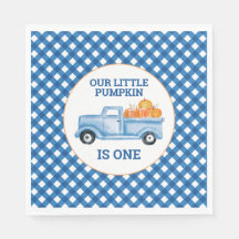 私たちの小さなかぼちゃ青いトラックの最初の誕生日