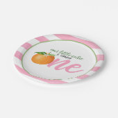 私たちの小さなかわいこちゃんが1つのプレートを変えようとしている- Pkストライプ ペーパープレート (アングル)