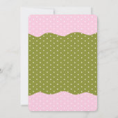 私たちの小さなかわいこちゃんのオレンお洒落ジの最初の誕生日 招待状 (裏面)