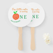 私たちの小さなかわいこちゃんオレンジの1つの誕生日柑橘類の果物 ハンドファン (正面&裏面)