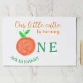 私たちの小さなかわいこちゃんオレンジの1つの誕生日柑橘類の果物 ペーパーパッド (インサイチュ)