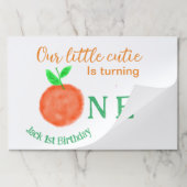 私たちの小さなかわいこちゃんオレンジの1つの誕生日柑橘類の果物 ペーパーパッド (折り畳み)