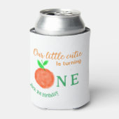 私たちの小さなかわいこちゃんオレンジの1つの誕生日柑橘類の果物 缶クーラー (缶正面)