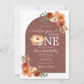 私たちの小さなかわいこちゃんパイボホアーチフローラ1st誕生日 招待状 (正面)