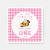 私たちの小さなかわいこちゃんパイ日1st誕生日 スタンダードカクテルナプキン (正面)