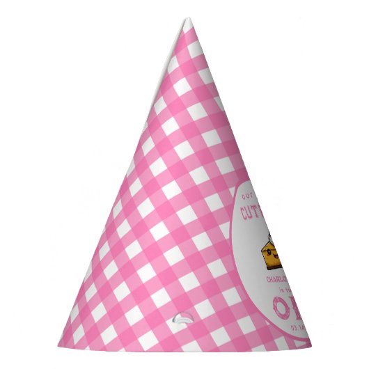 私たちの小さなかわいこちゃんパイ日1st誕生日 パーティーハット (左)