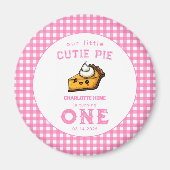 私たちの小さなかわいこちゃんパイ日1st誕生日 マグネット (正面)