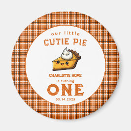 私たちの小さなかわいこちゃんパイ日1st誕生日 マグネット