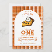 私たちの小さなかわいこちゃんパイ日1st誕生日 招待状 (正面)