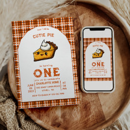 私たちの小さなかわいこちゃんパイ日1st誕生日 招待状