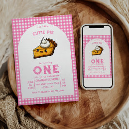 私たちの小さなかわいこちゃんパイ日1st誕生日 招待状