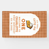 私たちの小さなかわいこちゃんパイ日1st誕生日 横断幕 (横)