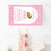 私たちの小さなかわいこちゃんパイ日1st誕生日 横断幕 (インサイチュ)