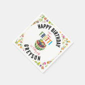 私たちの小さなかわいこちゃんフリット2nd誕生日パーティー スタンダードカクテルナプキン (角)