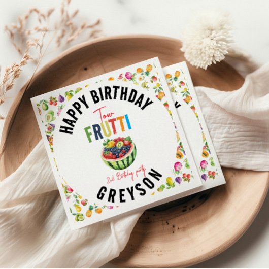 私たちの小さなかわいこちゃんフリット2nd誕生日パーティー スタンダードカクテルナプキン