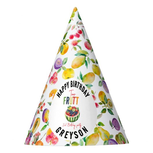 私たちの小さなかわいこちゃんフリット2nd誕生日パーティー パーティーハット (正面)