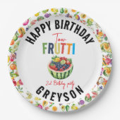 私たちの小さなかわいこちゃんフリット2nd誕生日パーティー ペーパープレート (正面)