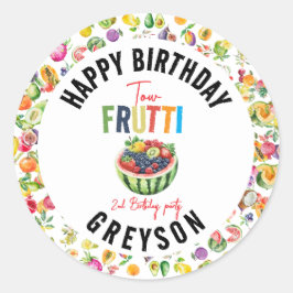 私たちの小さなかわいこちゃんフリット2nd誕生日パーティー ラウンドシール