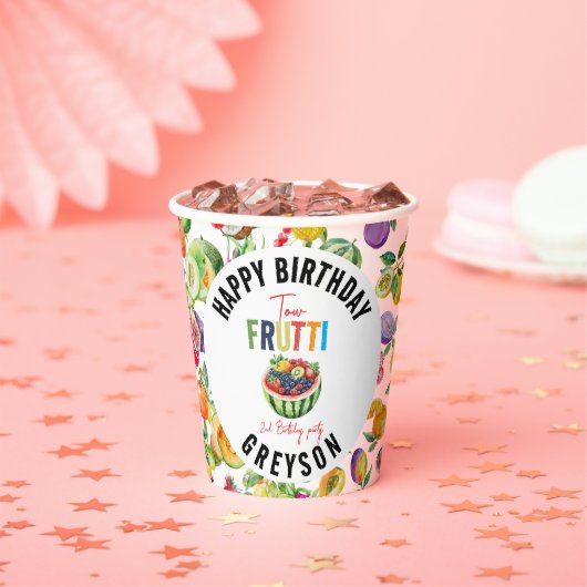 私たちの小さなかわいこちゃんフリット2nd誕生日パーティー 紙コップ (インサイチュ)