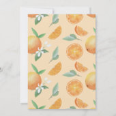 私たちの小さなかわいこちゃん水の色オレンジ色ベビーシャワー 招待状 (裏面)