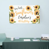 私たちの小さなひまわりパーソナライズされたハッピーバースデー 横断幕 (トレードショー)