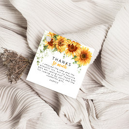 私たちの小さなひまわりフォト誕生日サンキューカード フェイバータグ