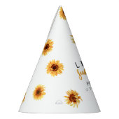 私たちの小さなひまわりラッピングペーパー パーティーハット (左)