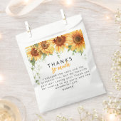 私たちの小さなひまわり写真誕生日ありがとう フェイバーバッグ (クリップ留めされた状態)