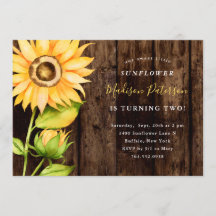 私たちの小さなひまわり ラスティック イエロー 誕生日パーティー