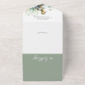 私たちの小さなアヒルの水の色の赤ちゃんシャワー オールインワン招待状 (外側)