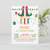 私たちの小さなエルフの誕生日招待状 - WH 招待状 (スタンド正面)