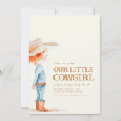 私たちの小さなカウガール誕生日パーティーの招待状 招待状 (正面)