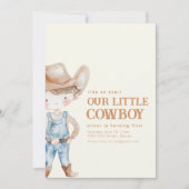 私たちの小さなカウボーイバースデーパーティー招待状 招待状 (正面)