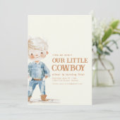 私たちの小さなカウボーイバースデーパーティー招待状 招待状 (スタンド正面)