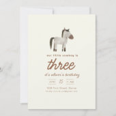 私たちの小さなカウボーイホースバースデーパーティー招待状 招待状 (正面)