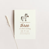 私たちの小さなカウボーイホースバースデーパーティー招待状 招待状