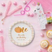 私たちの小さなカボキンボホオレンジの最初の誕生日 ペーパープレート (パーティー)